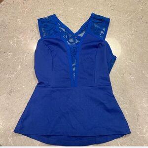 Elegant Blue Lace Women's Top Colcci PM Women’s Blue Lace Size S